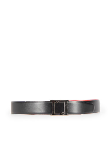 Yves Saint Laurent White Leather Vintage Belt W Black Stitching