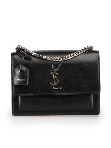 Saint Laurent Women's Sunset Small Chain Bag in Lizard - Toasted Brown