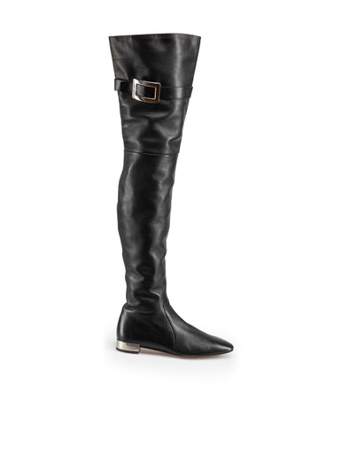 Chanel Quilted Calfskin Star Biker Boots Sz 40 