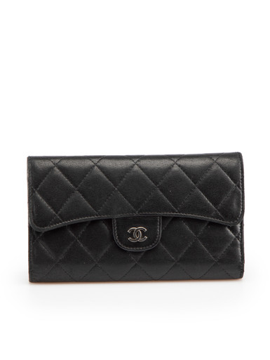 Chanel Lambskin Interlocking CC Scrunchie