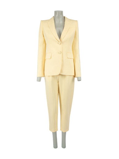 Womens LOUIS VUITTON Suit Blazer Jacket Mini Skirt Pencil Formal Wool FR 38  US 8