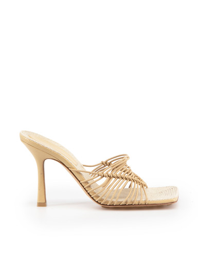 Louis Vuitton - Authenticated Sandal - Leather Gold Plain for Women, Never Worn