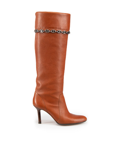 Leather Knee high Boots Chanel - 38, buy pre-owned at 600 EUR