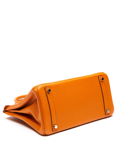Hermès  Women's Birkin 30 Potiron, Orange, Clemence Leather
