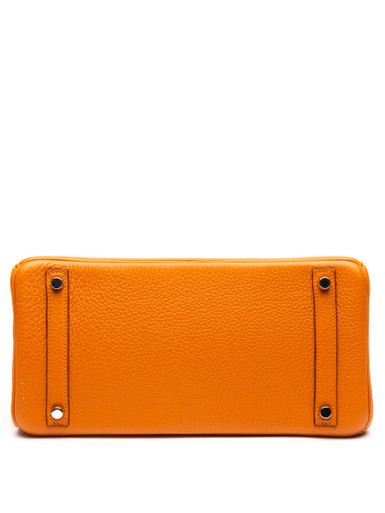 Hermès  Women's Birkin 30 Potiron, Orange, Clemence Leather