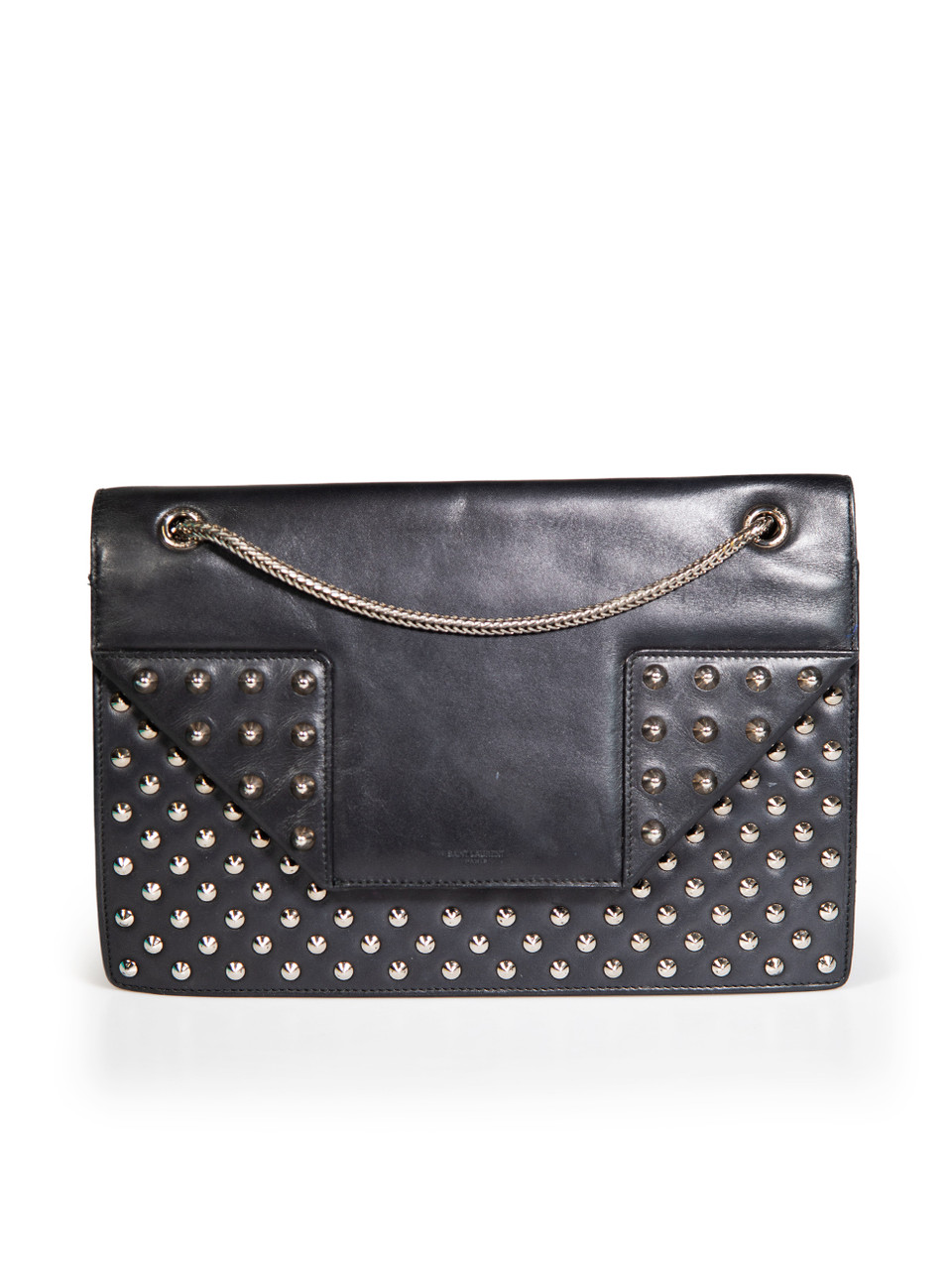 Image of Black Leather Studded Betty Bag