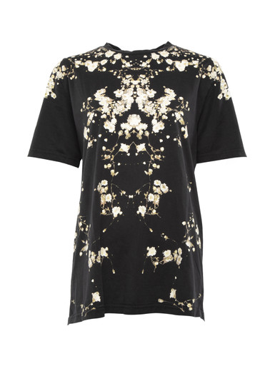 givenchy unisex floral print cotton tshirt | size 6uk women's pre-owned womens