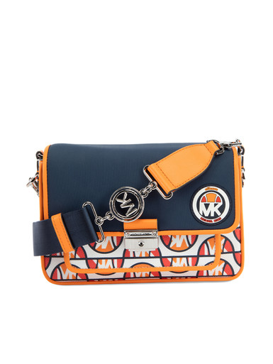 MK X ellesse Bradshaw Printed Canvas & Scuba Messenger Bag