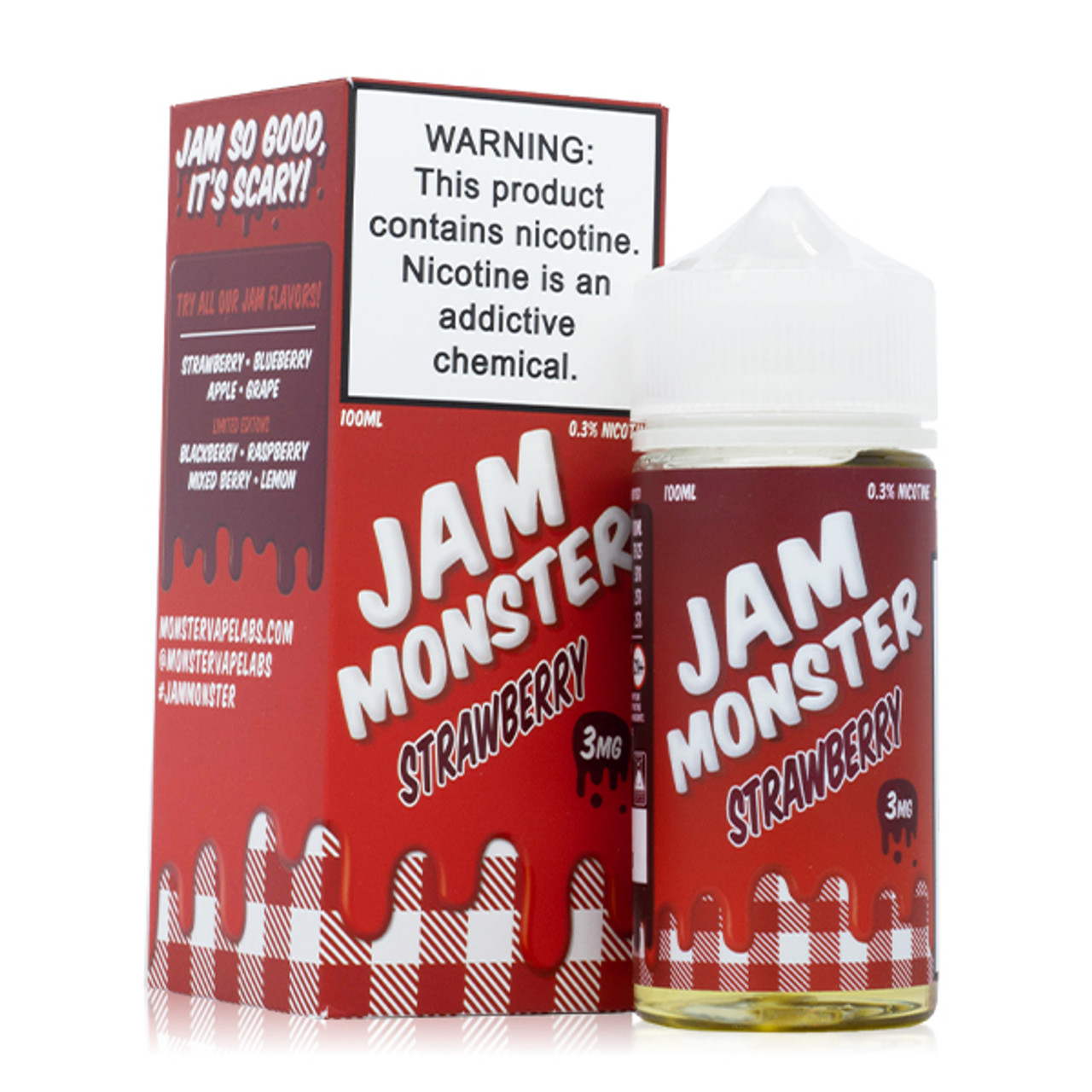 Strawberry by Jam Monster E-Liquid 100mL | Vapor Empire