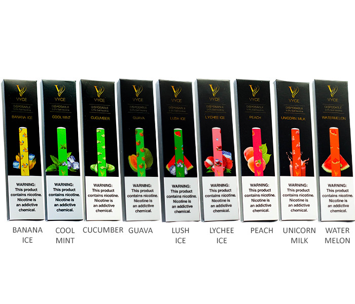 Vyce Disposable ECigs 5 All Flavors