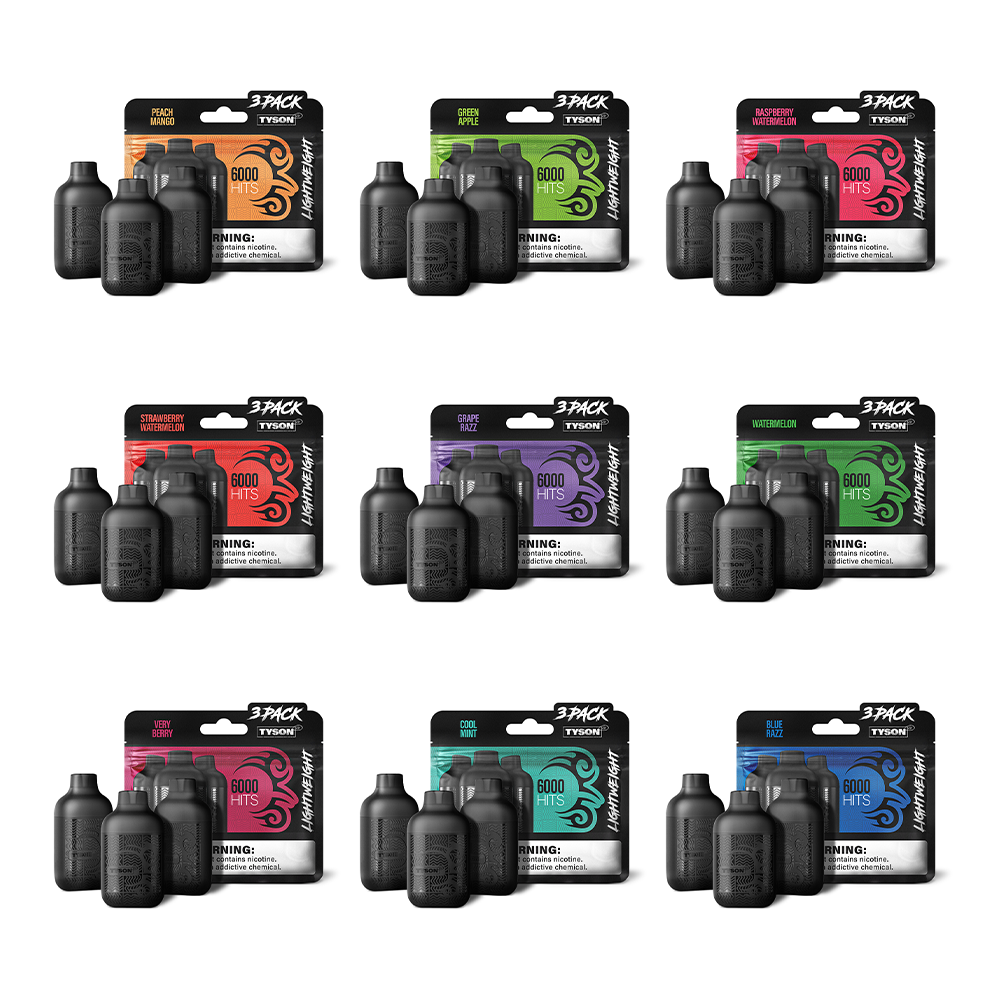 Tyson 2g Disposable Vape Pen Tyson 2.0 Legend 30,000 Puff Vape Tyson 2.0  Lightweight Disposable