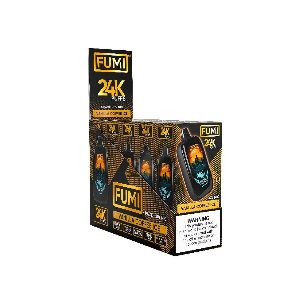 Meets Bold Coffee Vanilla Fumi Disposable Vape 24K 0% 2% 5 Australia Coffee  Ice