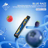 Tug Pod XXL Disposable | 2500 Puffs | 6.5mL Blue Razz with background