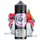 Berry Blast by Ruthless Series Freeze Edition E-Liquid Bottle with background