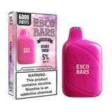 Esco Bars Mesh Disposable 6000 Puffs 15mL 5% Berry Snow with packaging Esco Bars Mesh Disposable 6000 Puffs 15mL 5% Berry Snow with packaging