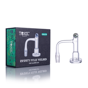 MKGlass (Banger) TXQB16 Toxic 14MM 90° Infinity Fully Welded Terp Slurper Set with packaging