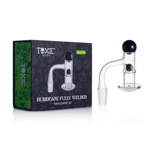 MKGlass (Banger) TXQB1 Toxic Quartz 14MM 90° Hurricane Fully Welded Terp Slurper Set with packaging