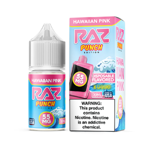 Hawaiian Pink Pod Juice x RAZ Punch Edt. Salts 30mL with packaging