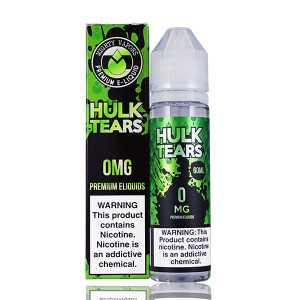 Hulk Tears By Mighty Vapors E-Liquid with packaging