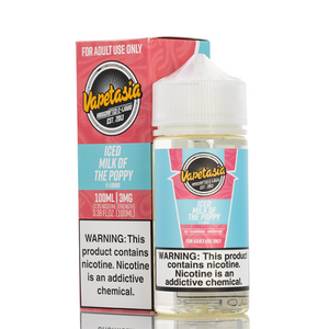 Iced Milk Of The Poppy By Vapetasia E-Liquid with Packaging