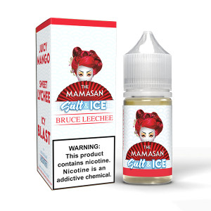 Bruce Leechee Ice (Mango Lychee Ice) The Mamasan Salts 30mL with Packaging