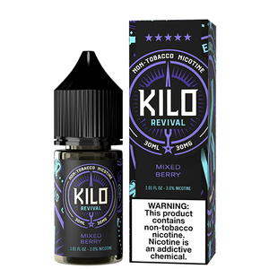 Mixed Berries by Kilo Revival Tobacco-Free Nicotine Salt E-Liquid with Packaging