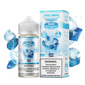 Pod Juice TFN Series 100mL - Jewel Mint Sapphire Freeze with Packaging