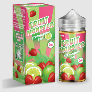 Strawberry Lime by Fruit Monster Series E-Liquid with Packaging