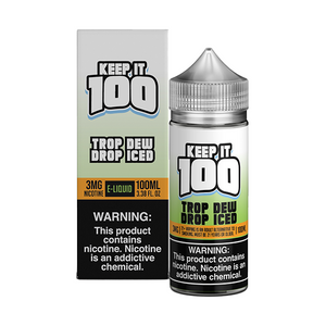 Trop Dew Drop Iced by Keep It 100 Tobacco-Free Nicotine Series 100mL with packaging