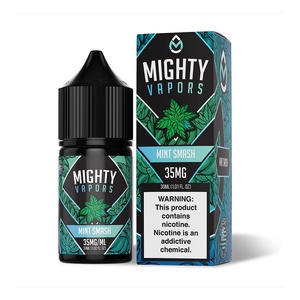 Mint Smash by Mighty Vapors E-Juice (30mL)(Salts) with packaging Mint Smash by Mighty Vapors E-Juice (30mL)(Salts) with packaging