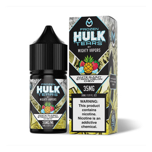 White Gummy Straw Melon Chew Mighty Vapors Salts 30mL with packaging White Gummy Straw Melon Chew Mighty Vapors Salts 30mL with packaging