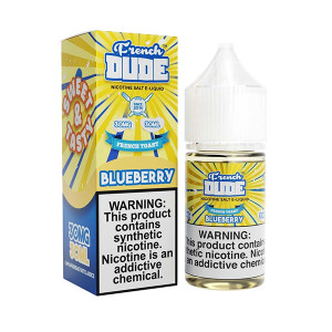 Blueberry French Dude Salts 30mL with packaging