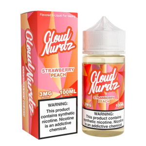Strawberry Peach Cloud Nurdz 100mL with packaging Strawberry Peach Cloud Nurdz 100mL with packaging