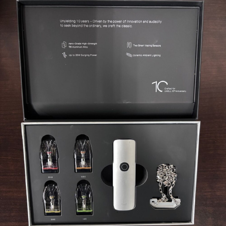 Uwell Caliburn G4 Classic 10th Anniversary Gift Box PROMO packaging list