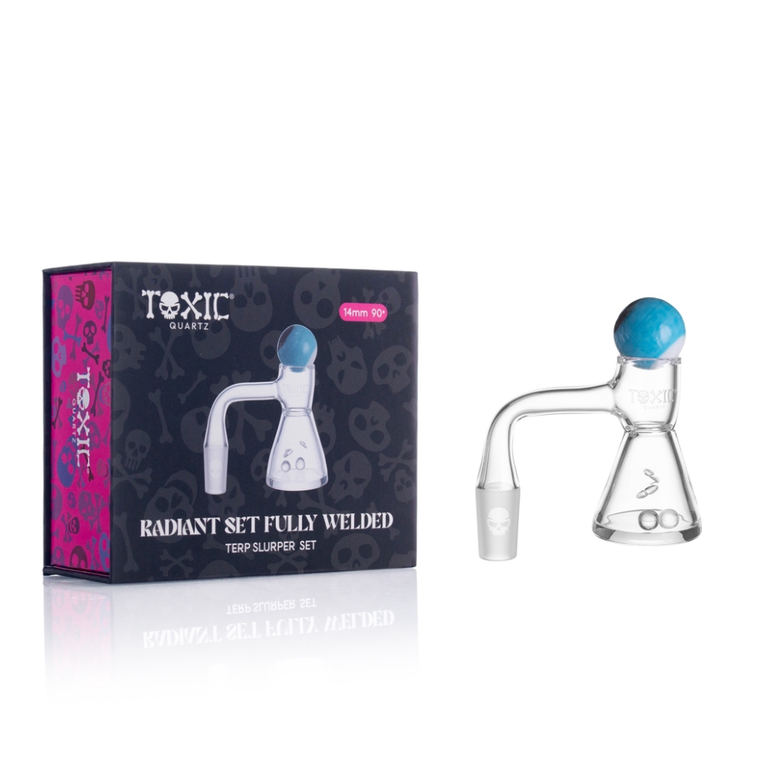 MKGlass (Banger) TXQB21 Toxic 14MM 90° Radiant Fully Welded Terp Slurper Set with packaging
