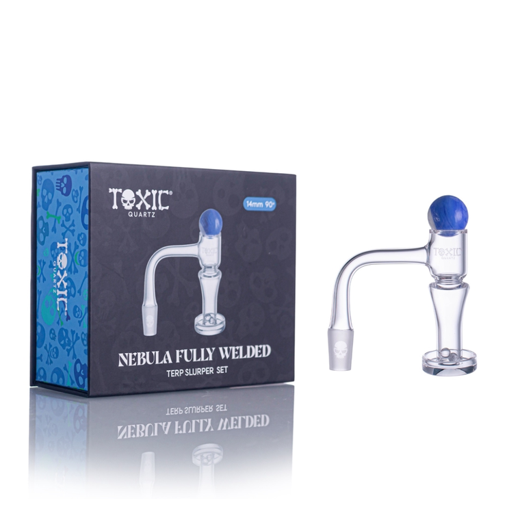 MKGlass (Banger) TXQB18 Toxic 14MM 90° Nebula Fully Welded Terp Slurper Set with packaging