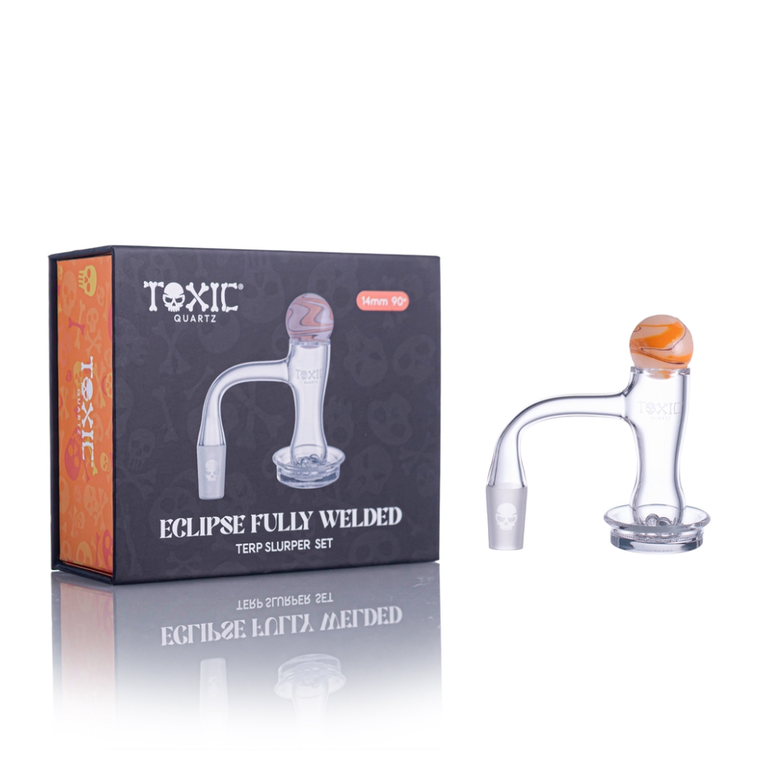 MKGlass (Banger) TXQB17 Toxic 14MM 90° Eclipse Fully Welded Terp Slurper Set with packaging
