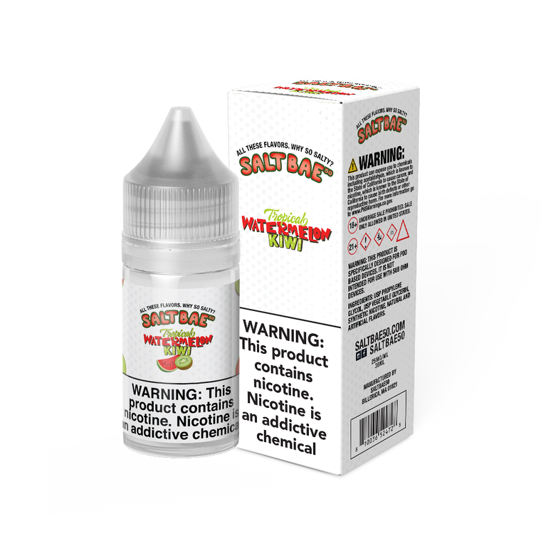 Tropical Watermelon Kiwi Salt Bae 50 Salts 30mL with packaging