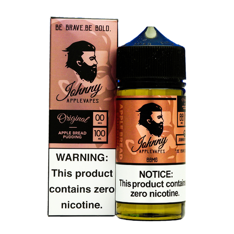 Apple Bread Pudding by Johnny Apple Vapes E-Liquid with packaging