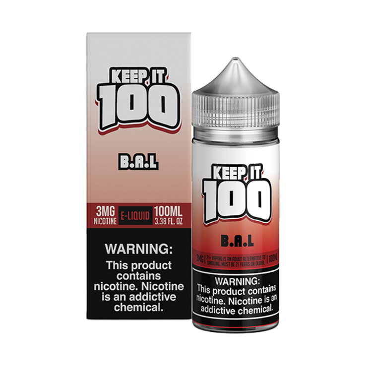 B.A.L. (Berry Au Lait) by Keep It 100 E-Liquid with Packaging