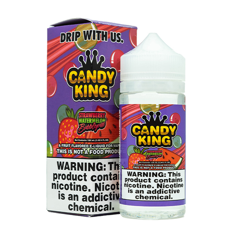 Strawberry Watermelon Bubblegum by Candy King E-Liquid with packaging