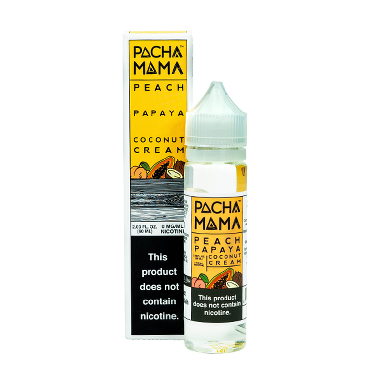 Peach Papaya Coconut Cream by TFN Pachamama Series (60mL) with packaging