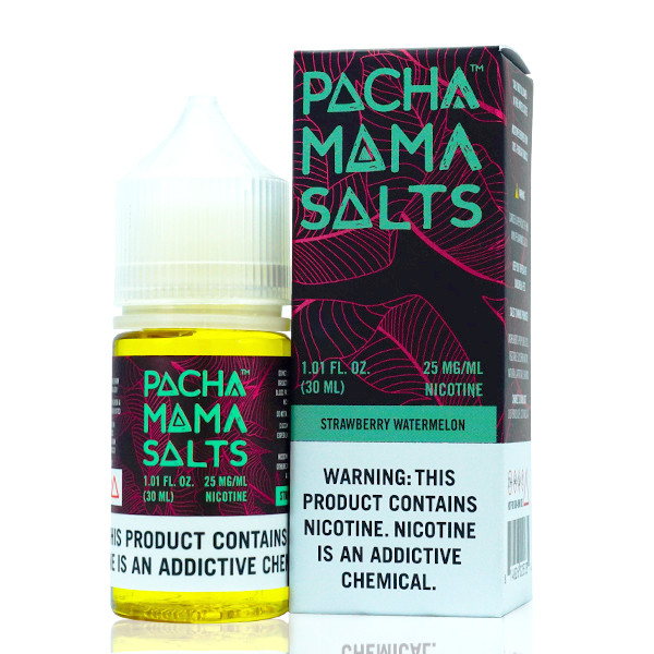 Strawberry Watermelon  Pachamama TFN Salts 30mL with packaging