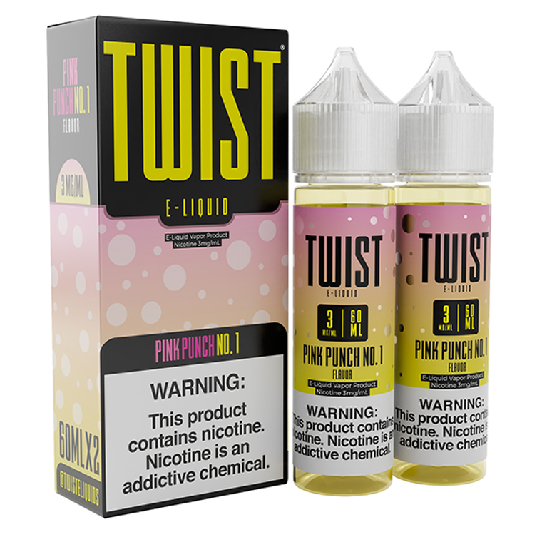 Pink No. 1 (Pink Punch) by Twist E-Liquid with packaging