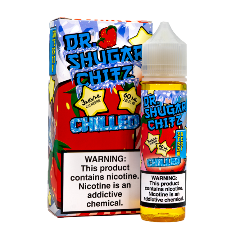 Strawbert Chilled by Dr Shugar Chitz E-Liquid with packaging