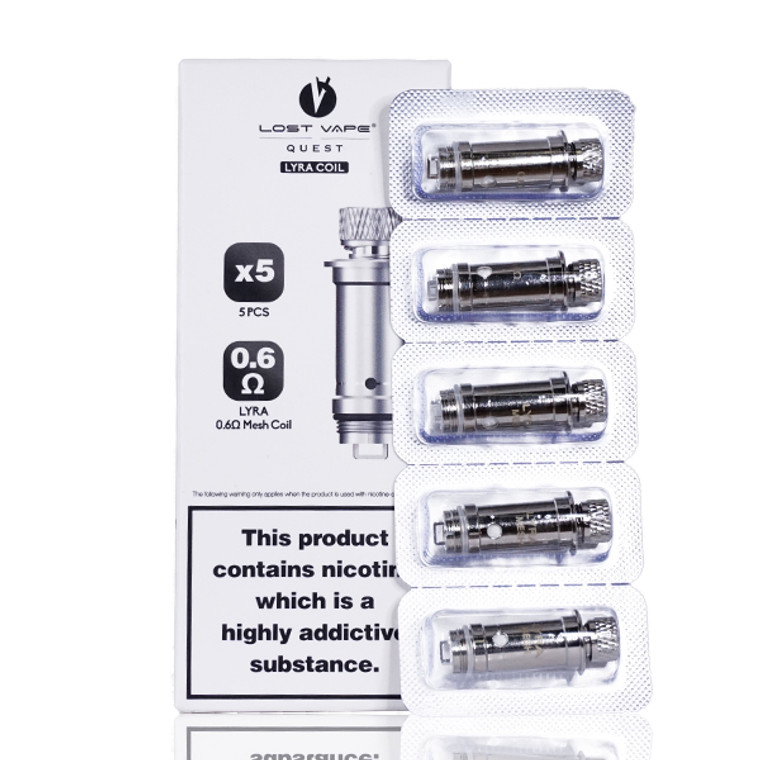 Lost Vape Lyra 0.6 ohm Coils (5-Pack) with packaging