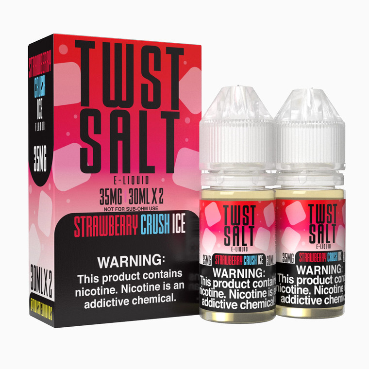 Strawberry Crush Ice By Twist Salts E-Liquid with Packaging