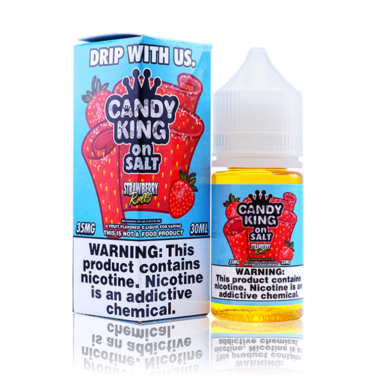Strawberry Rolls by Candy King On Salt 30ml with packaging