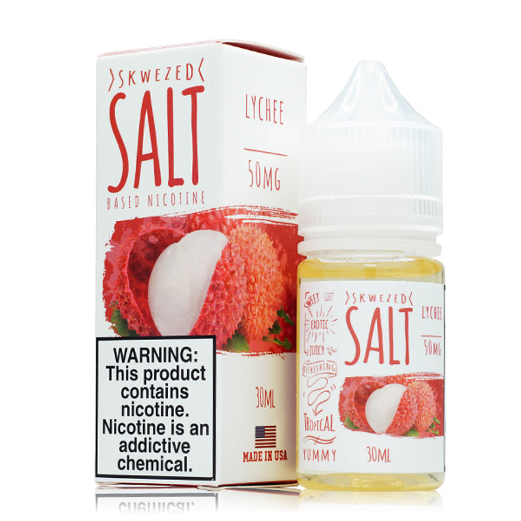 Lychee By Skwezed Salt E-Liquid with packaging