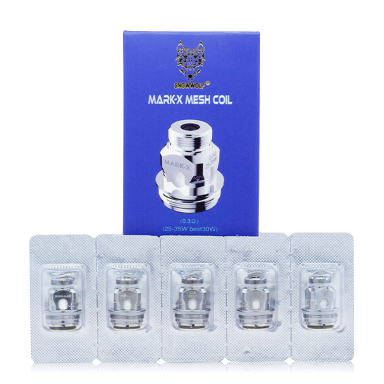 SnowWolf Mark Tank Coils 5-Pack with packaging